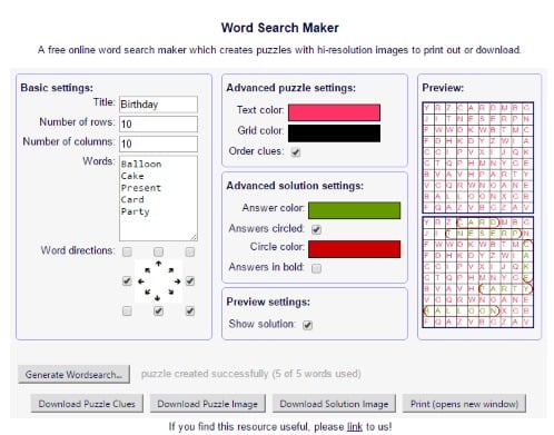 Word search world